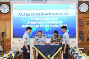 TNI AU  dan PT. Link Net Tbk, Tandatangani PKS Layanan Telekomunikasi