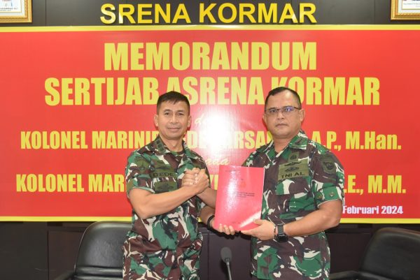 Jelang Sertijab, Asrena Korps Marinir Laksanakan Memorandum