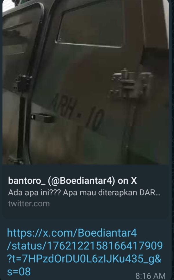 Klarifikasi TNI AD Terkait Cuitan Hoax Video Iring-Iringan Ranpur TNI di Jalan Raya