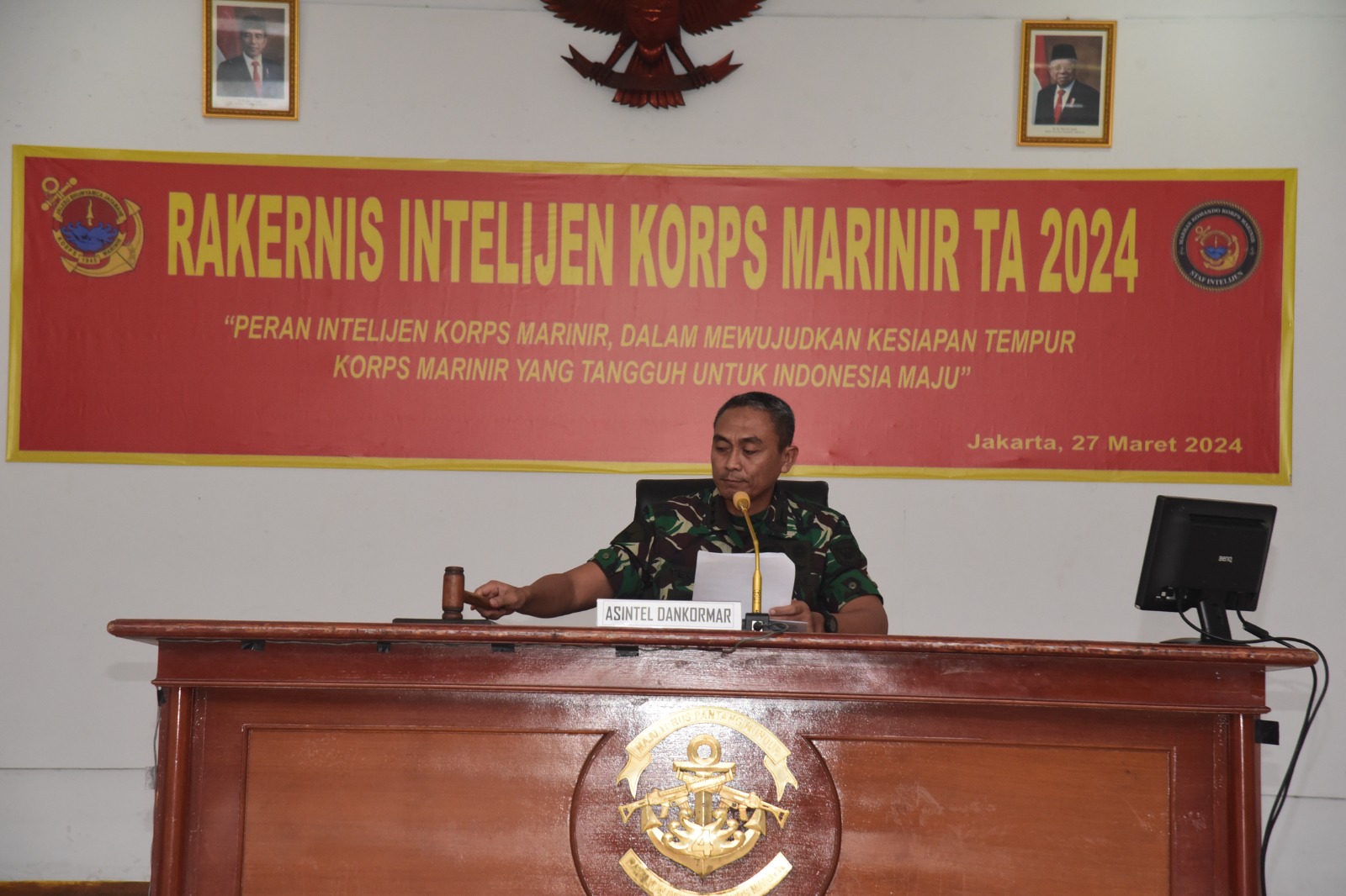 Asintel Dankormar Tutup Rakernis Intelijen Korps Marinir 2024