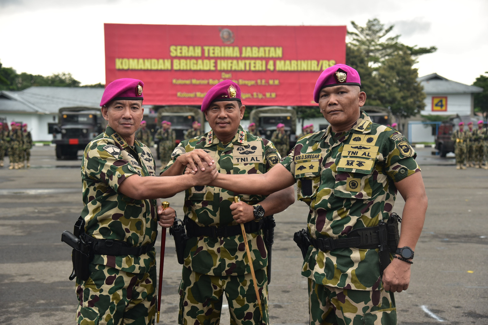 Dankormar Pimpin Sertijab Danbrigif 4 Marinir/BS