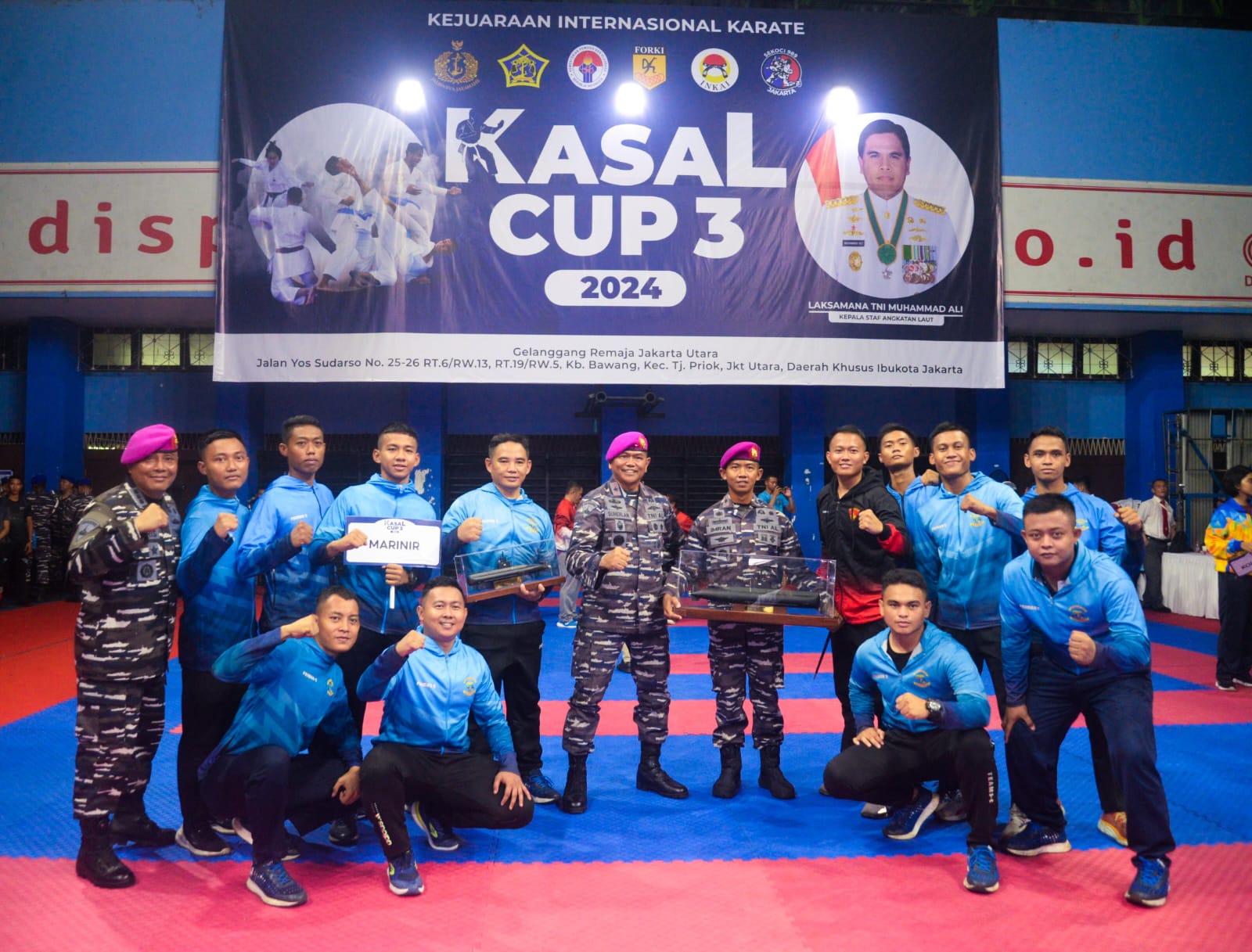 Tim Karateka Marinir Raih Juara Umum Internasional Open Championship Karate Kasal Cup 3 Tahun 2024