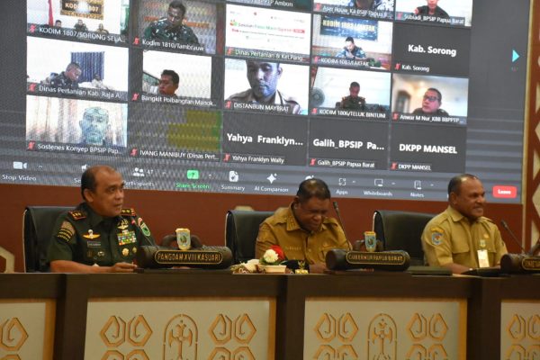 Pangdam Kasuari Rapat Bersama Gubernur, Bahas Ketahanan Pangan Di PB dan PBD Yang Butuh Penanganan Bersama