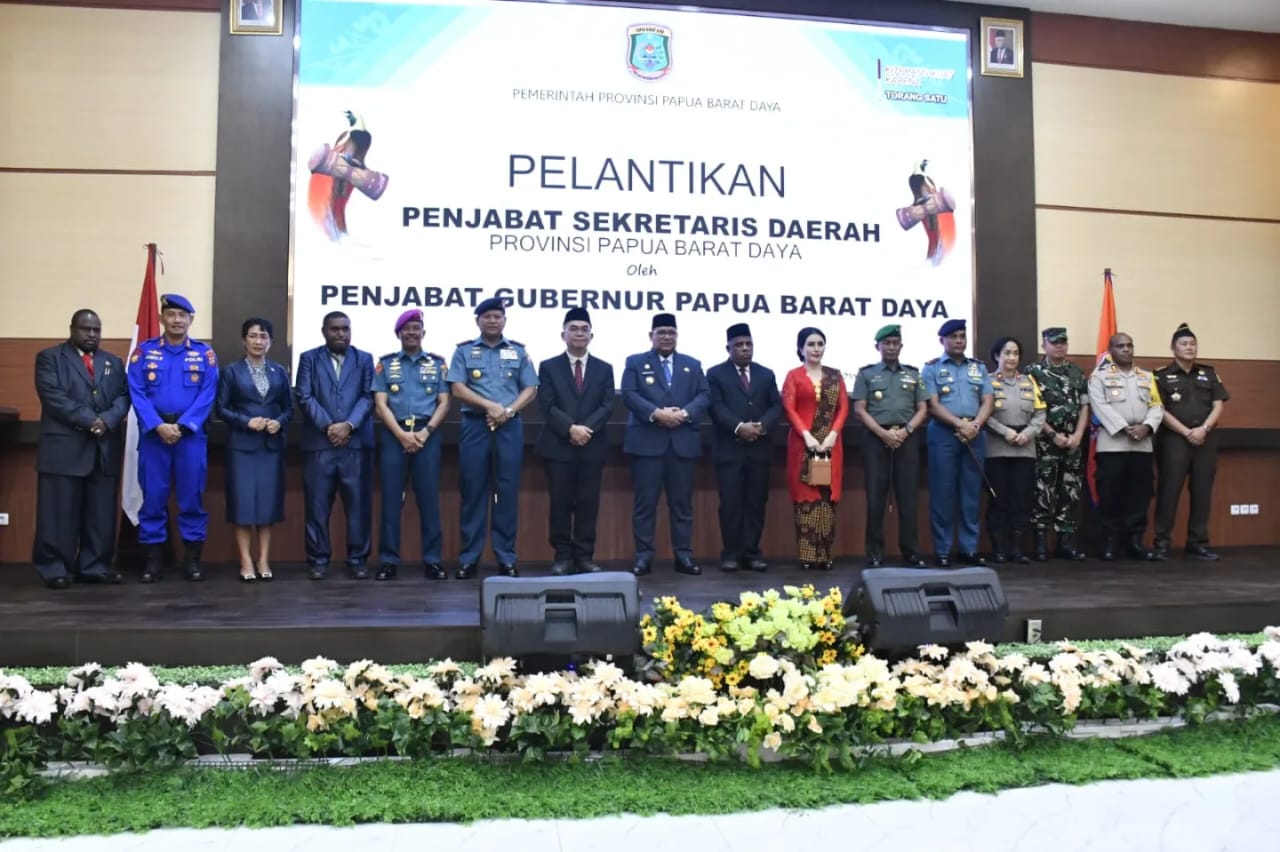 Komandan Pasmar 3 Hadiri Pelantikan Penjabat Sekretaris Daerah Provinsi Papua Barat Daya
