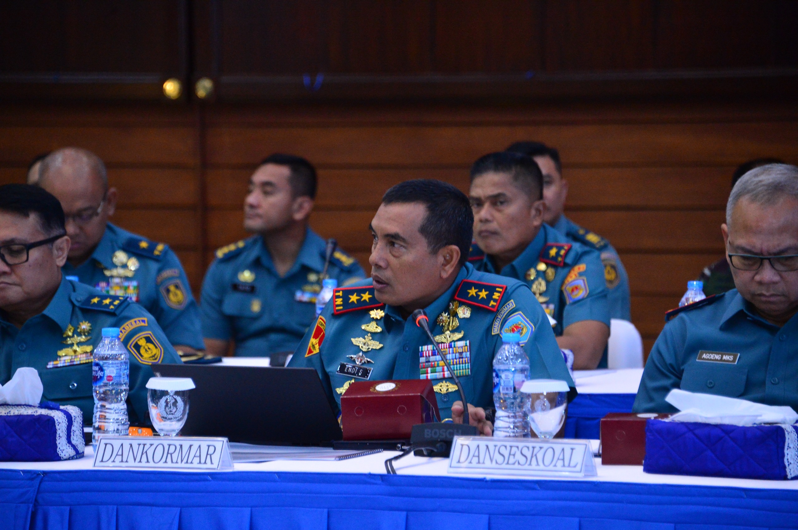 Dankormar Hadiri Paparan Pelaksanaan Latgabma Super Garuda Shield (SGS) Dan Rencana Garis Besar Peringatan HUT TNI AL Tahun 2024