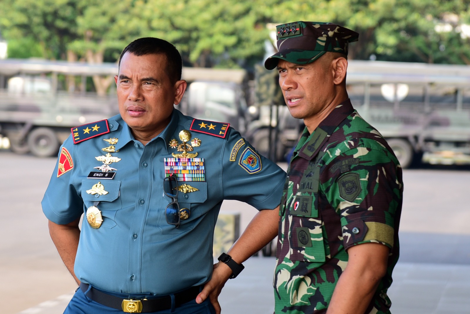 Danbrigif 1 Marinir, Dampingi Dankormar dan Danpasmar 1 Tinjau Kesiapan Upacara Pengangkatan Panglima TNI, Kasad dan Kasau Sebagai Warga Kehormatan Korps Marinir