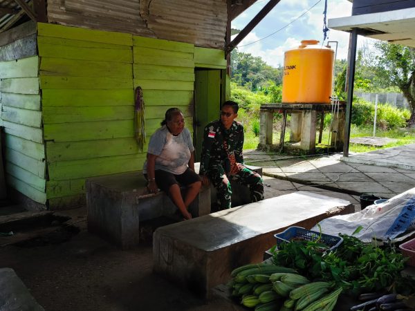 Satgas Yonif 642/Kps Kunjungi Pasar Distrik Meyado