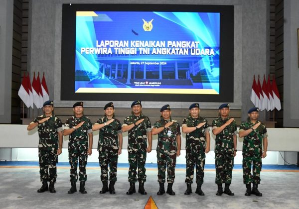 Kasau Terima Laporan Korps Kenaikan Pangkat Enam Pati TNI AU