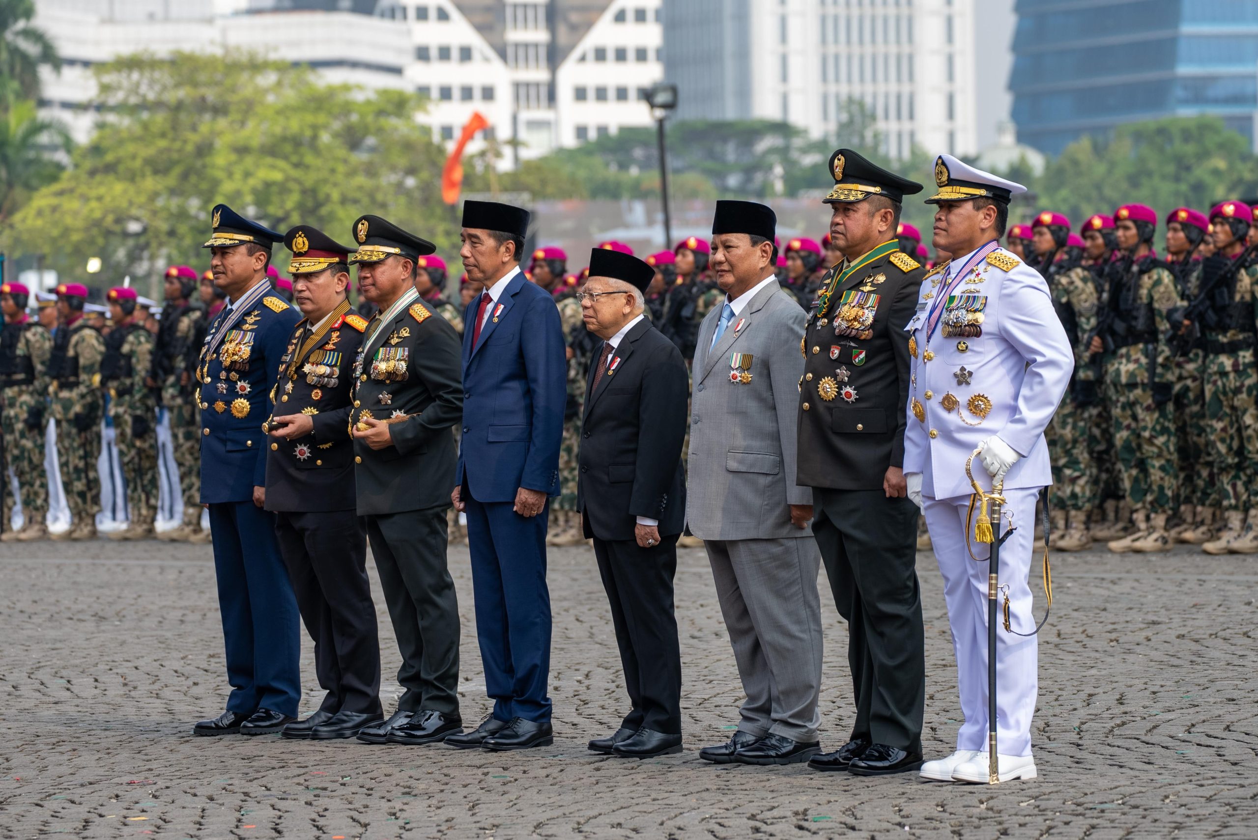 Kasau Hadiri Upacara Peringatan HUT Ke-79 TNI