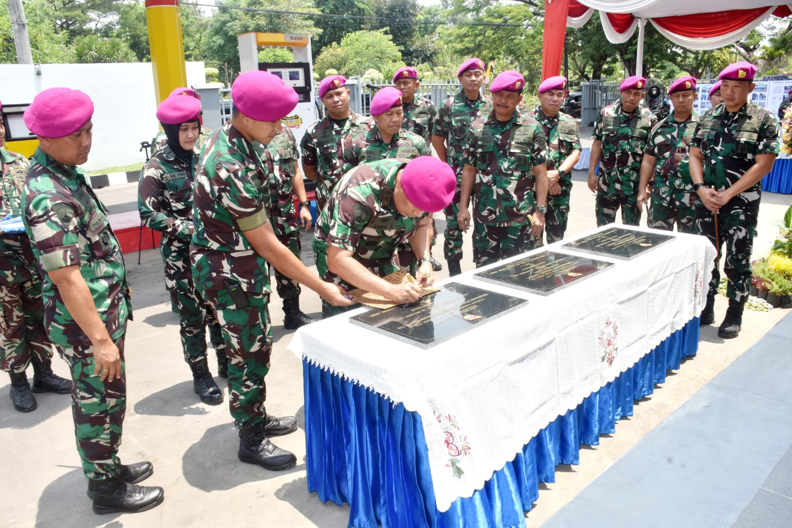 Dankormar Resmikan Sarana Dan Prasana Korps Marinir Di Wilayah Surabaya