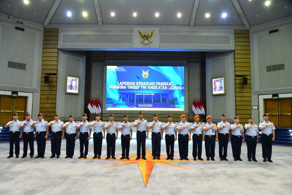 Kasau Terima Laporan Kenaikan Pangkat 17 Pati TNI Angkatan Udara