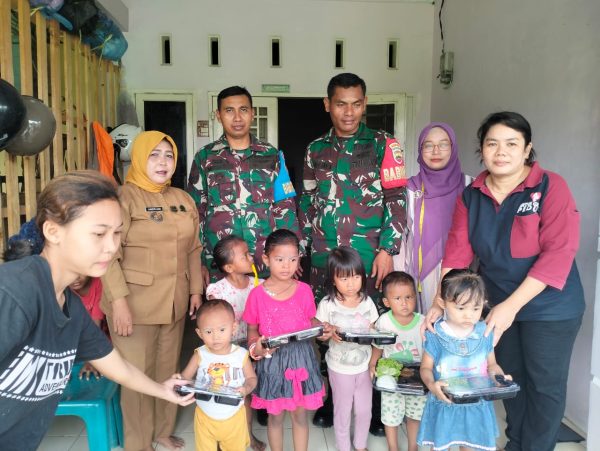 Cegah Stunting, Babinpotdirga Lanud Soewondo Salurkan Bantuan Gizi untuk Balita