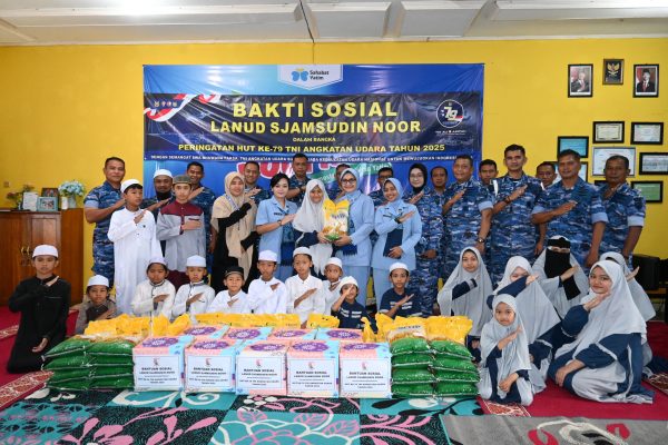 Wujud Nyata Kepedulian, Lanud Sjamsudin Noor Gelar Bakti Sosial dalam Semangat TNI AU AMPUH