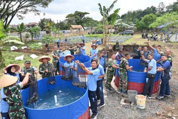 Panen Ikan Lele di Lanud Husein Sastranegara, Wujud Nyata Ketahanan Pangan dalam Semangat TNI AU AMPUH