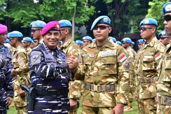 Dankormar Sambut Satgas TNI Kontingen Garuda UNIFIL T.A. 2024