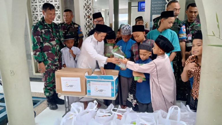 Wujudkan Kepedulian Humanis, Dispotdirga Lanud Husein Sastranegara Gelar Bakti Sosial di Ponpes Baitul Jannah