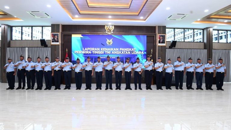 Kasau Terima Laporan Kenaikan Pangkat 20 Pati TNI Angkatan Udara