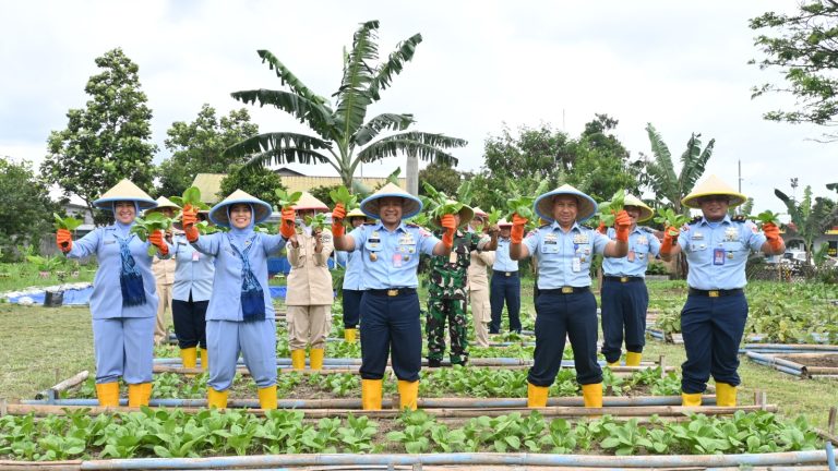 Lanud Husein Sastranegara Panen Pakcoy, Wujud Nyata TNI AU AMPUH Dukung Ketahanan Pangan dan Gizi Anak Bangsa