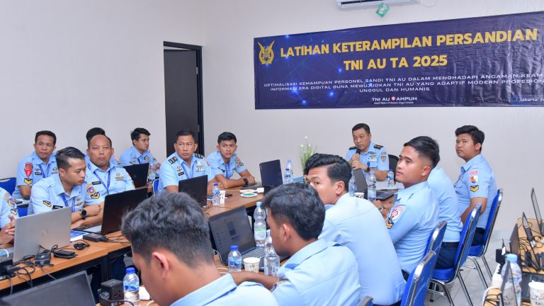 Hadapi Tantangan Keamanan Informasi Di Era Digital, Dispamsanau Selenggarakan Latihan Keterampilan Persandian TNI AU