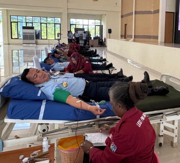 Koopsud III Gelar Donor Darah Bernuansa Dirgantara Sambut Hari Bakti ke-78 TNI AU