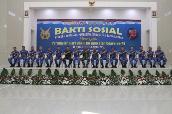 Bakorda TNI AU Bandung Gelar Bakti Sosial Jelang Hari Bakti ke-78