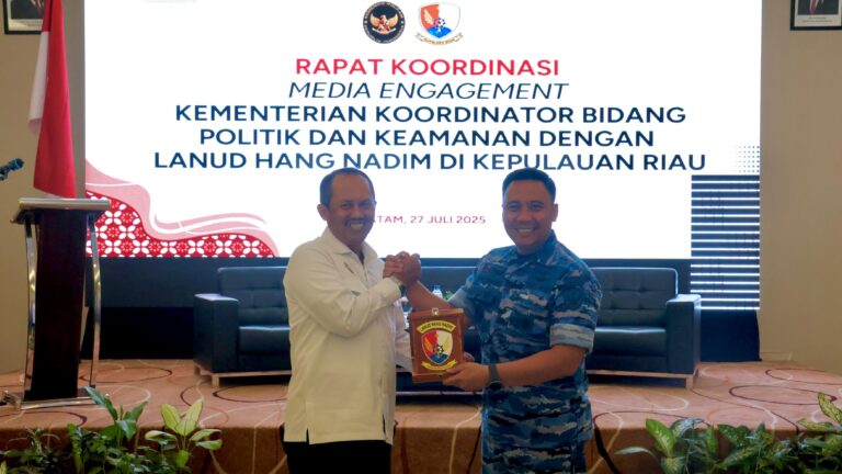 Lanud Hang Nadim Bersama Kemenko Polkam Gelar Rakor Media Engagement