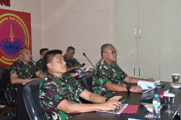 Wadankormar Pantau Kesiapsiagaan Personel Satgas RI-PNG Melalui Vicon