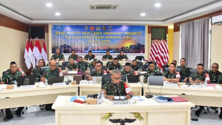 Pasmar 3 Mantapkan Langkah Menuju WB Lewat Vicon Wawancara Satker TNI 2025