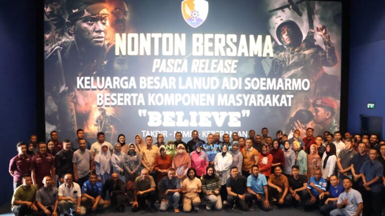 Lanud Adi Soemarmo Ajak Komponen Masyarakat Resapi Nilai Pengabdian Melalui Nobar Film “Believe”