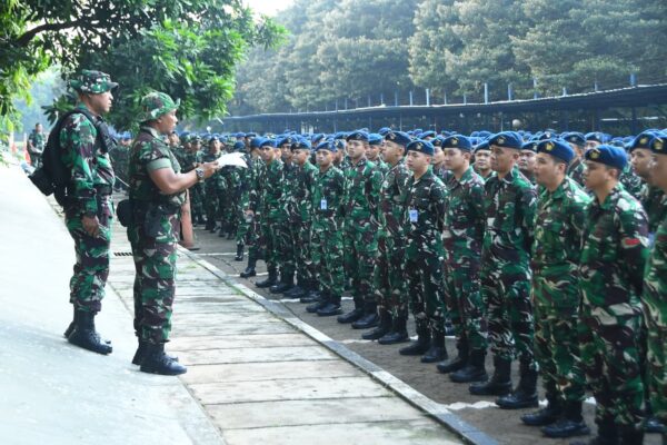 Mabesau Gelar Apel Pengecekan Pasukan Jelang HUT ke-80 TNI