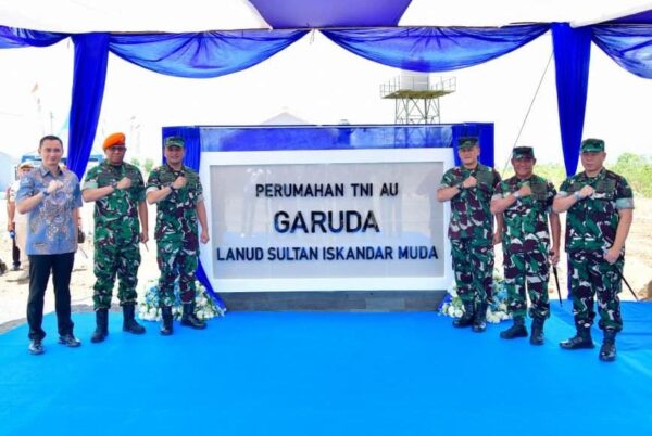 Komitmen Tingkatkan Kesejahteraan Prajurit, KASAU Resmikan Rumah Dinas Garuda Lanud Sultan Iskandar Muda