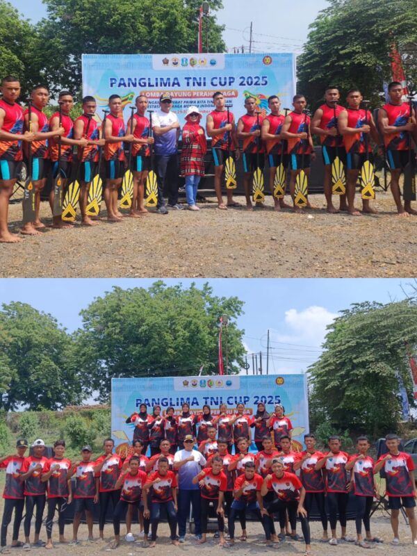 Generasi Bahari Tunjukkan Kemampuan Dayung Perahu Naga pada HUT ke-80 TNI