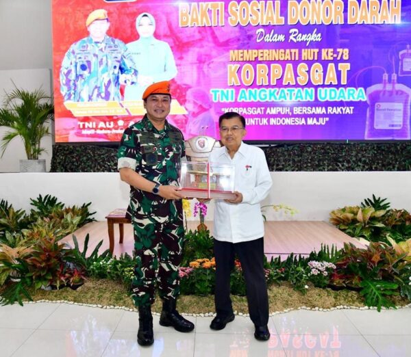 KASAU Hadiri Donor Darah Serentak Korpasgat di 14 Wilayah Tanah Air