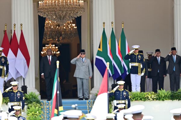 Presiden Ramaphosa Disambut Hangat oleh Presiden Prabowo di Istana Merdeka
