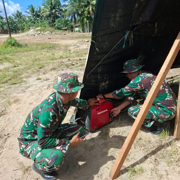 Satgas Kodam I/BB Gelar Starlink di Sejumlah Posko untuk Percepat Penanganan Bencana di Taput
