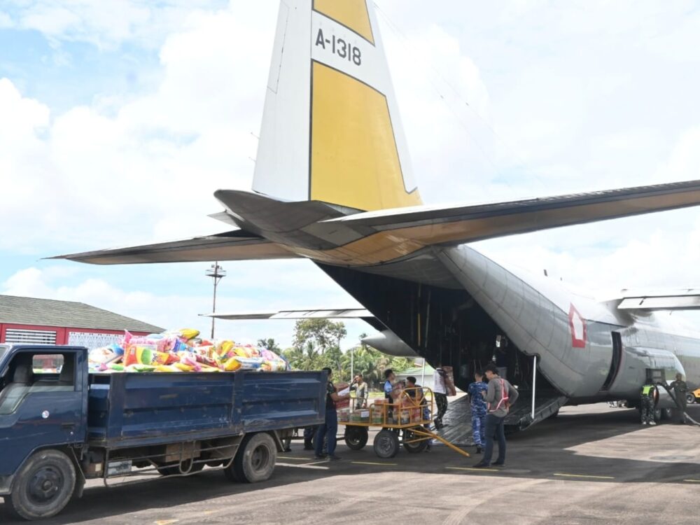 ‎Lanud SMH Kembali Salurkan Bantuan untuk Korban Bencana Sumatera, Total 64,6 Ton Telah Tersalurkan