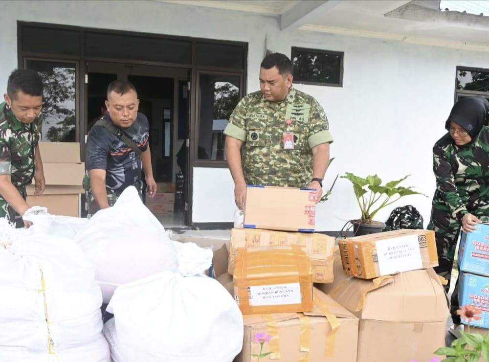 Lanud Sugiri Sukani Kirim Bantuan untuk Korban Bencana Sumatra