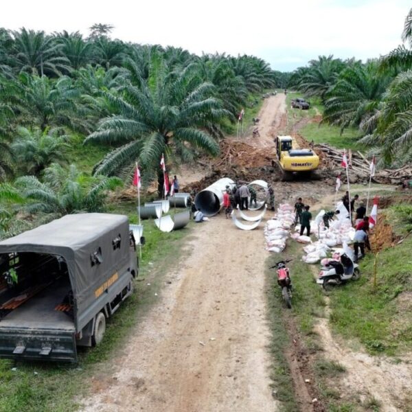 Prajurit TNI AD Bangun Jembatan Armco, Akses Warga Leupon–Lhok Lemak Kembali Normal Pascabanjir