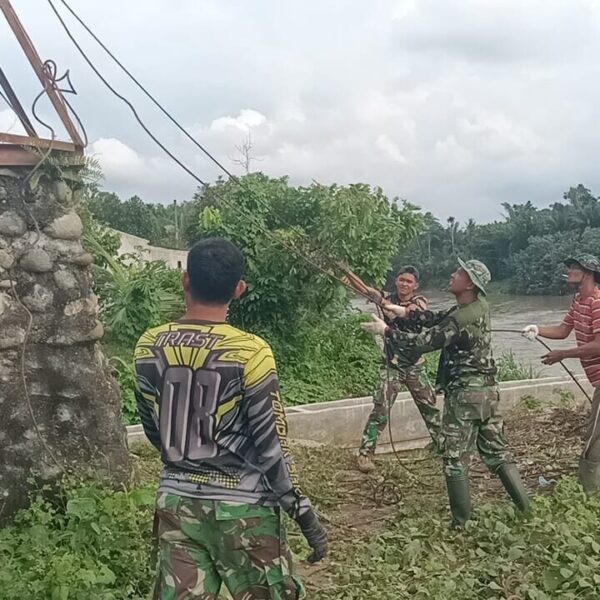 Satgas Gulbencal Kodam I/BB Bangun Akses Vital Penghubung Deli Serdang-Serdang Bedagai