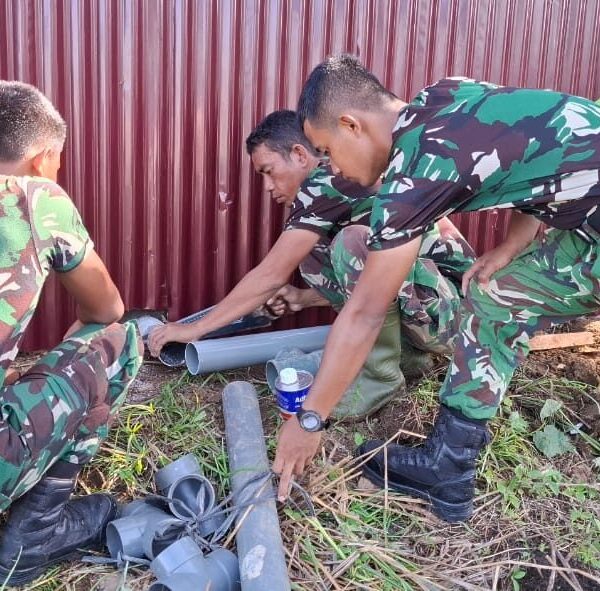 Hadirkan Sarana Sanitasi, Satgas Gulbencal Kodam I/BB Rampungkan 4 Unit MCK di Desa Aek Horsik