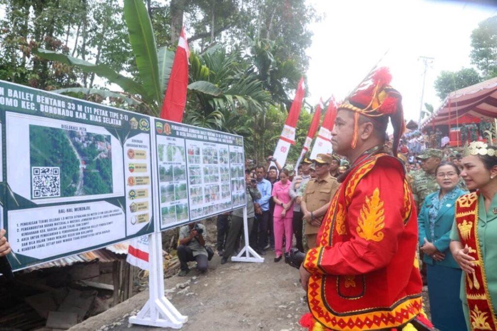 Pulihkan Konektivitas Nias, KASAD Resmikan Jembatan Bailey guna Percepat Mobilitas Masyarakat