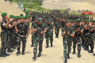 Tingkatkan Kualitas Pembinaan Satuan, Tim Aswasdallat Kodiklatad Tinjau Latihan Yonif TP 864/NN di Kaimana