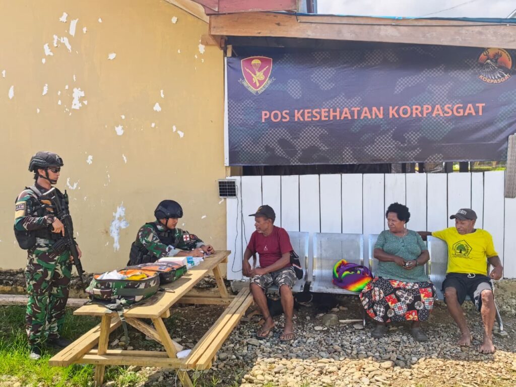 Wujud Bakti di Perbatasan, Satgas Korpasgat Gelar Layanan Kesehatan Gratis bagi Warga Boven Digoel
