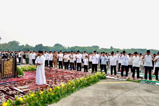 Pelaksanaan Salat Idulfitri 1447 H di Lanud Halim Perdanakusuma Berlangsung Khusyuk