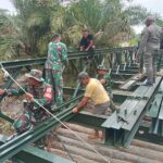 Jembatan Sungai Silimutan Rampung, TNI AD Buka Akses Warga di Simalungun