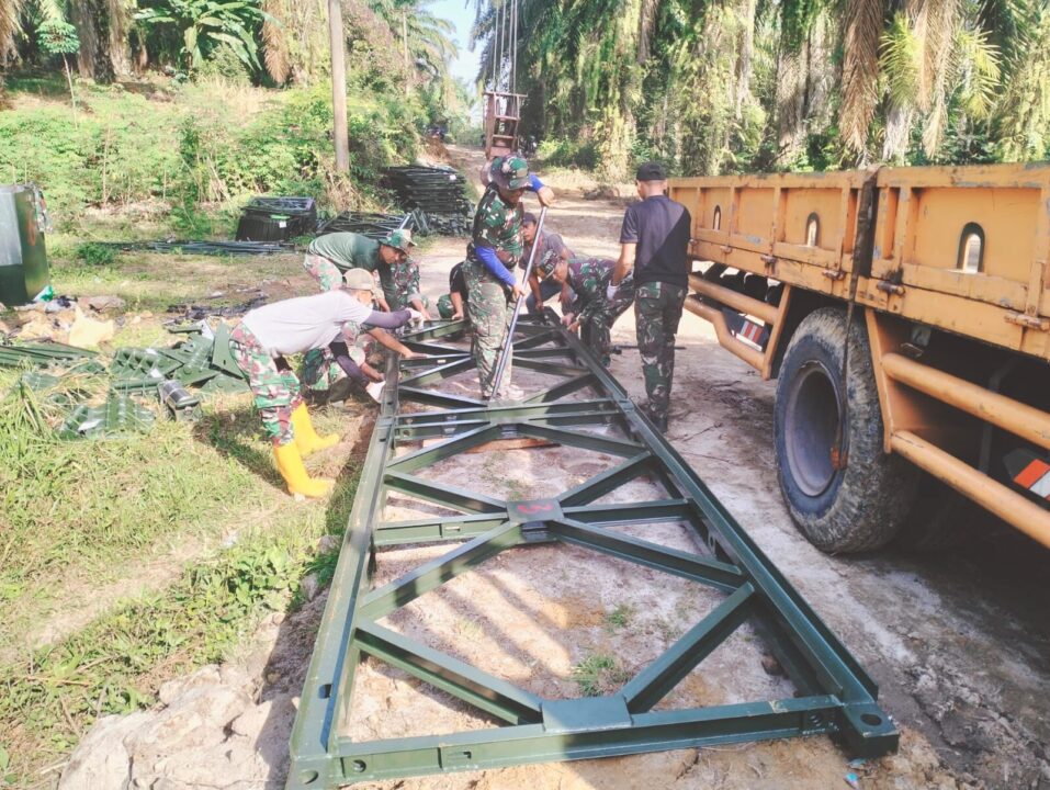 Jembatan Sungai Silimutan Rampung, TNI AD Buka Akses Warga di Simalungun