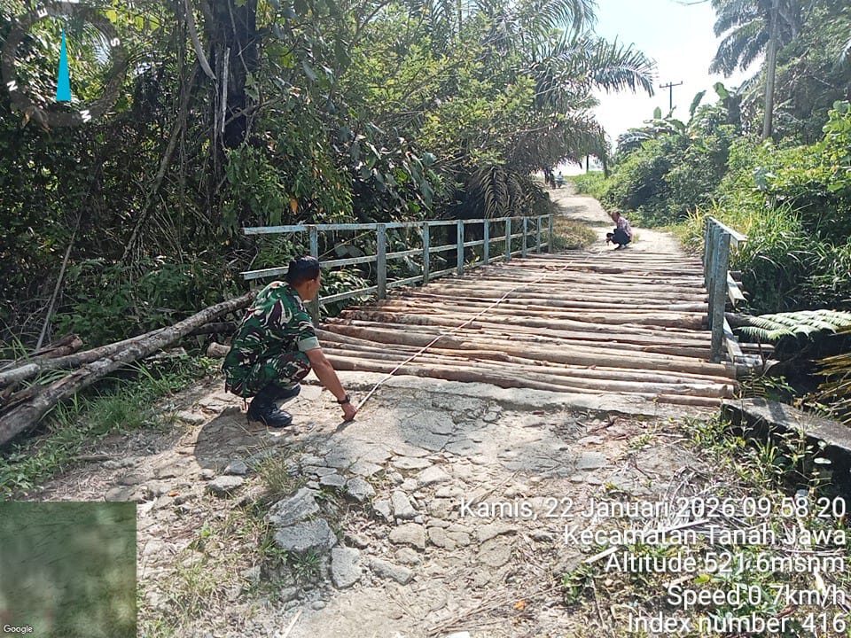 Jembatan Sungai Silimutan Rampung, TNI AD Buka Akses Warga di Simalungun