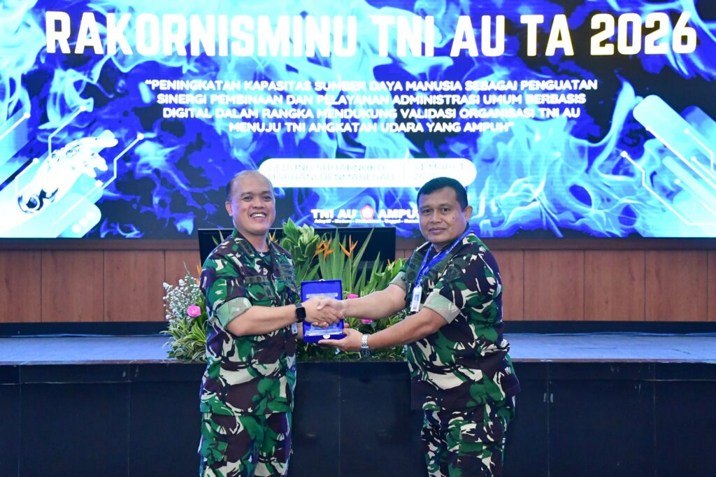 Setumau Gelar Rakornisminu TNI AU 2026, Kuatkan SDM dan Transformasi Administrasi Digital