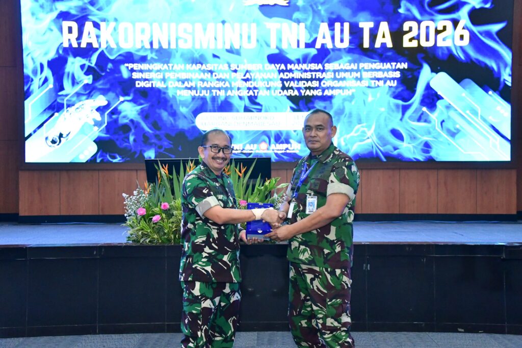Setumau Gelar Rakornisminu TNI AU 2026, Kuatkan SDM dan Transformasi Administrasi Digital