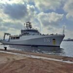 Berlayar Menuju Tanah Air, Kapal Survei Terbaru TNI AL KRI Canopus-936 Sandar di Lagos Nigeria